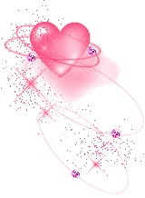 Gif animé coeur rose étoiles